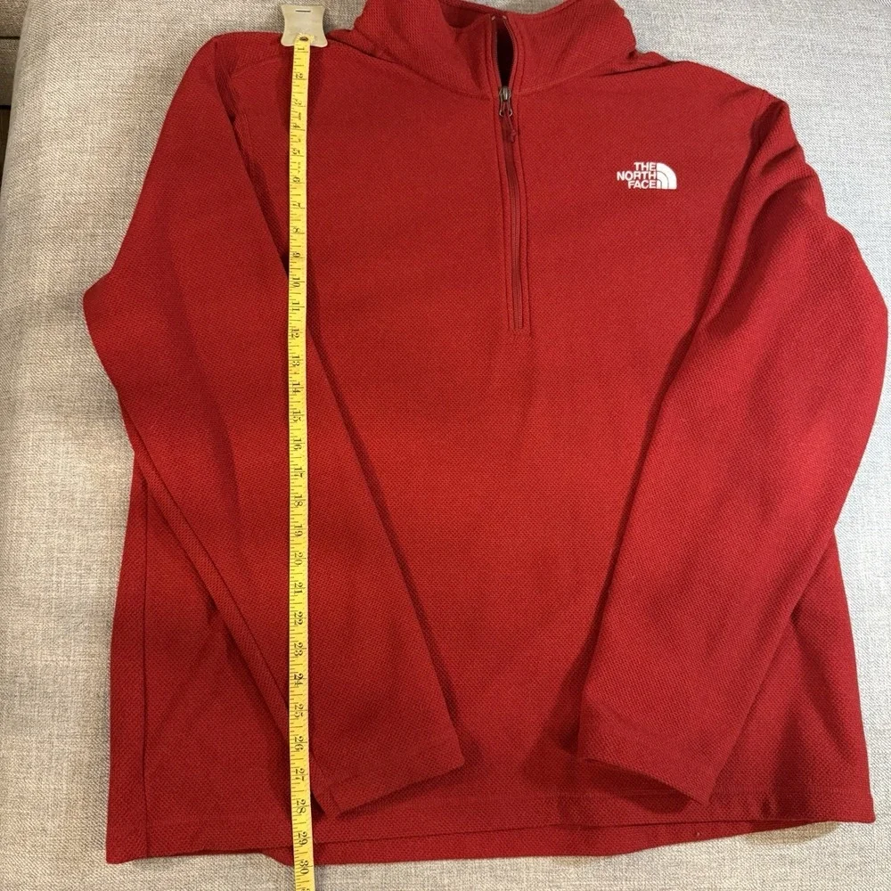 The North Face Men's XXL Red 1/4 Zip Fleece Pullover Lightweight Jacket